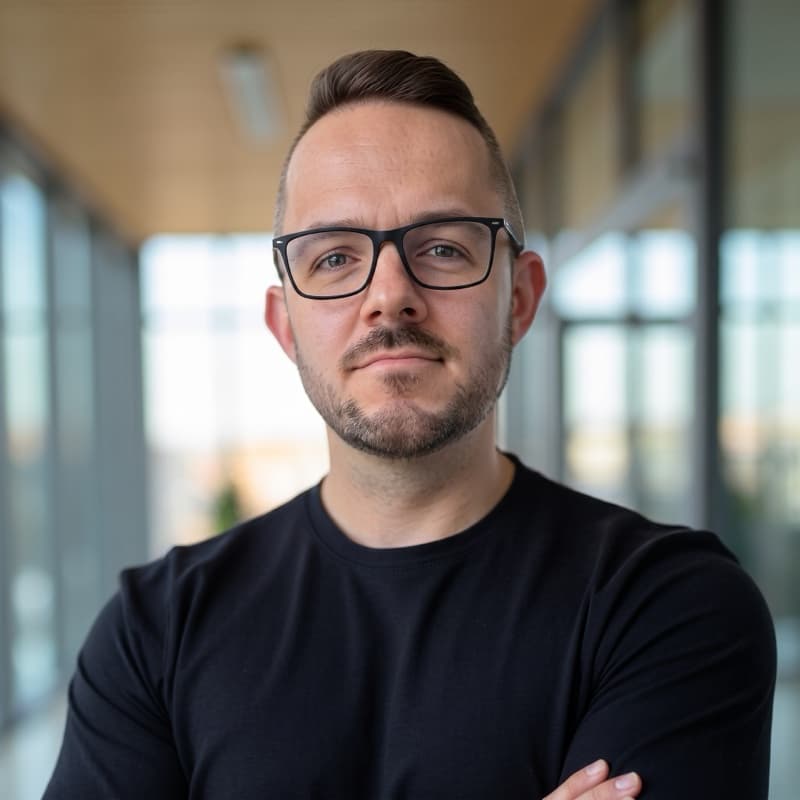 Martin Haferanke, founder of Klarbeleg. Real photograph, edited with AI.